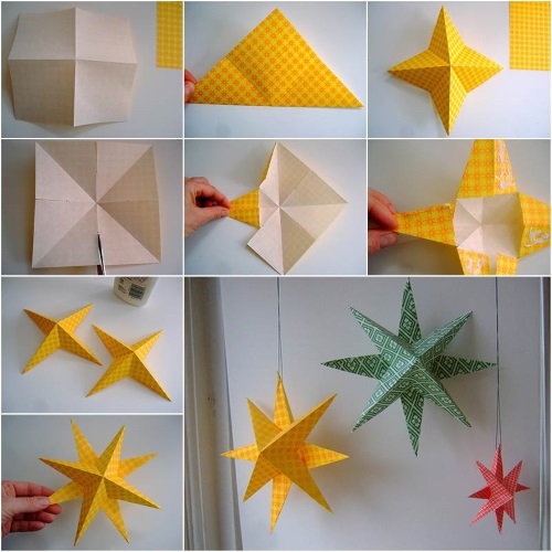 How to make paper stars with origami paper – becoration