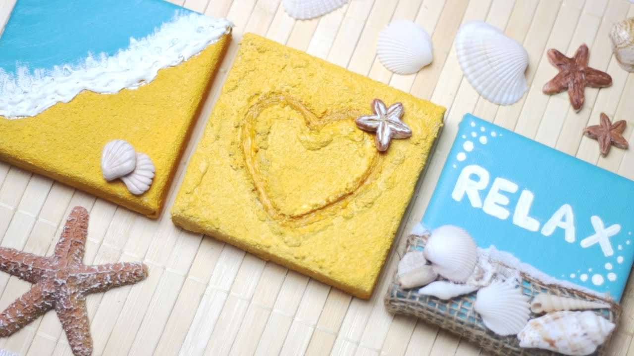 DIY: 3D Beach Canvas Wall Decor Ideas