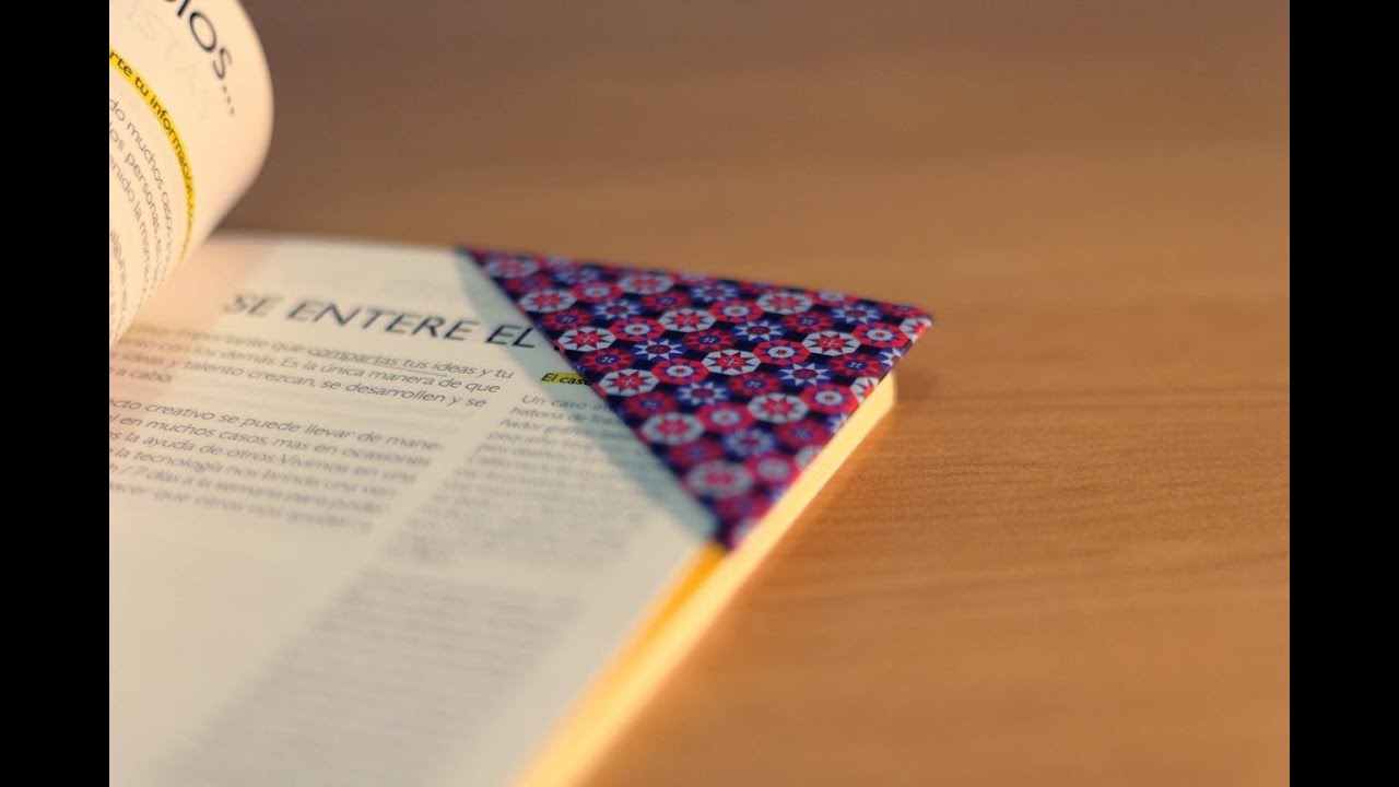 DIY ORIGAMI: Cómo hacer un marcapáginas - How to make a bookmark