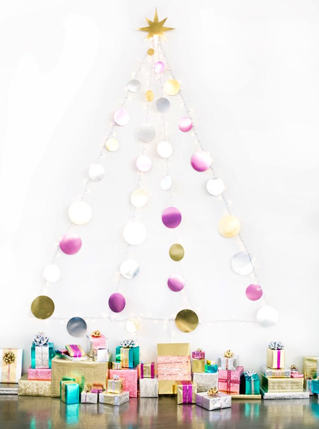 Christmas tree made with polka dots