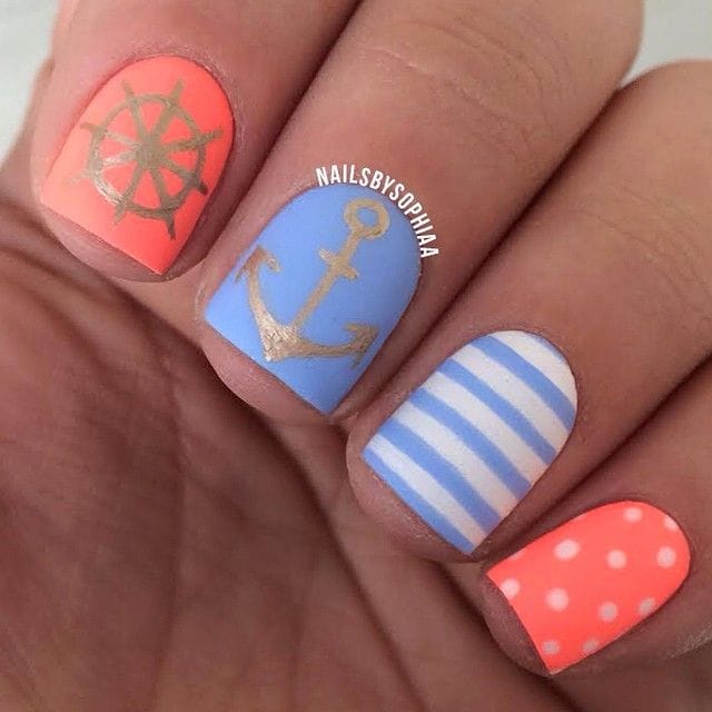 Sailor nails – becoration